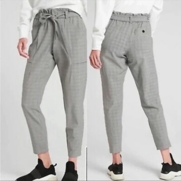 Athleta Pants - Athleta Skyline Pant Black‎ Plaid Size 4